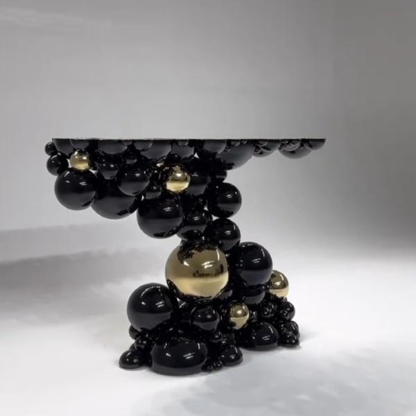 Console Hotel Lobby Coffee Table High End Light Luxury