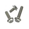 Serrated Flanged Hex Head Cap Screw Partical Thread / Metric Thread Gray Nickel for sale