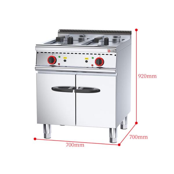 High Capacity 48L 2 Tanks 2 Baskets Deep Fryer Machine for Commercial Food Preparation