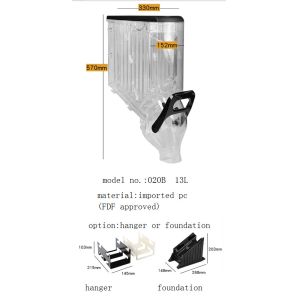 high quality 13L gravity dry food dispenser
