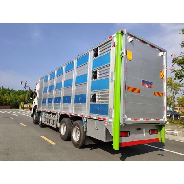 Export Customization 8x4 35 TONS Live Poultry Transportation Truck Piglets Transport Truck With Aluminum Alloy Compartment Box