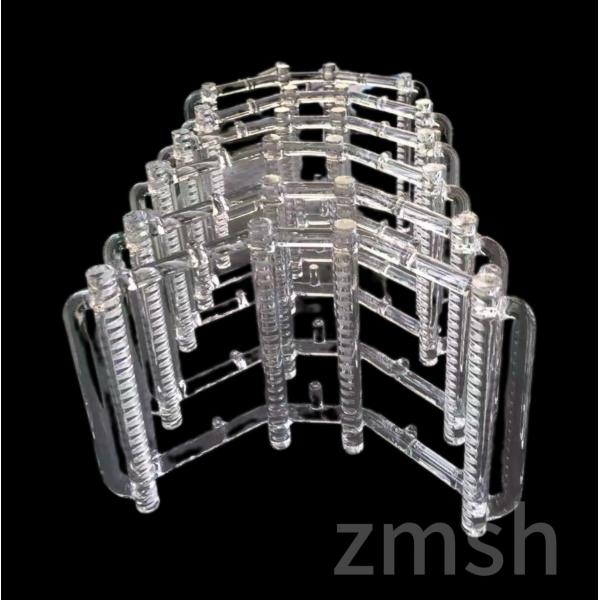 4 Inch 6 Inch High Purity Quartz Crystal Boat SiO2 Wafer Diffusion Processing
