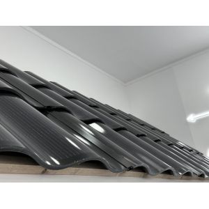 Upbest 50W Black Color Curved BIPV Solar Roof Tile with Advanced Technology and