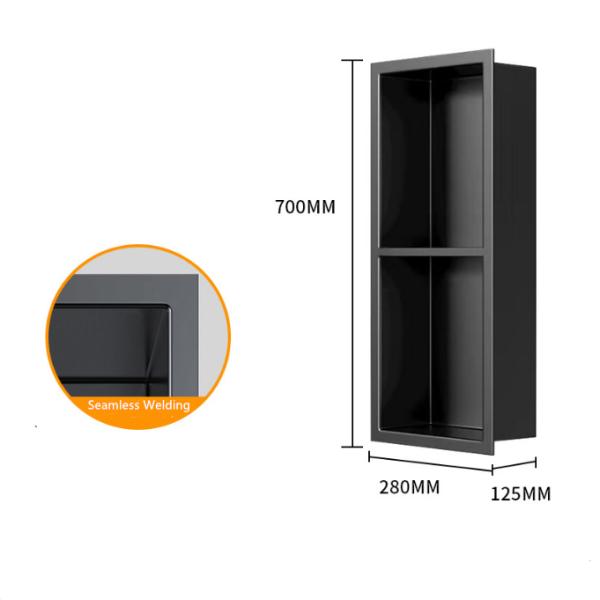 9 Inch Custom Size Shower Accessories Shelf Wall Niche Stainless Steel and Waterproof