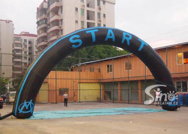 Buy Custom Black and Blue Inflatable Start and Finish Line Arch for Outdoor Activities at wholesale prices