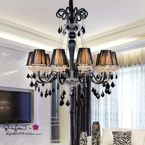 Black huge crystal chandelier for Kitchen Dining room Lighting Fixtures (WH-CY-153)