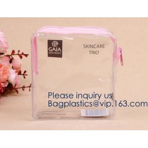 Toiletry Bag with Zipper TSA Approved Travel Cosmetic Bag PVC Make-up Pouch