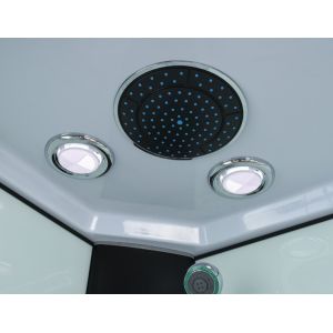 Customizable Shower Pods Cabins With Printing Glass And Black Frame