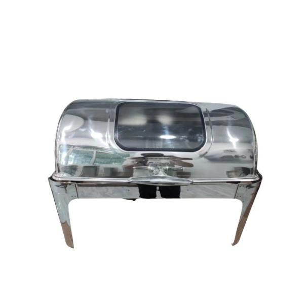 Stainless Steel Rectangular Visible Buffy Stove Heating Meal Hotel Insulation Full Flip Meal