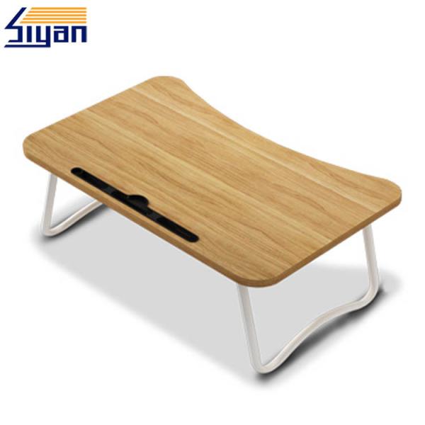 Buy Wood Grain PVC Film Laminated Adjustable Laptop Table Top Stand at wholesale prices