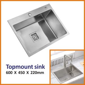 China 18 Gauge Flush Mount Stainless Steel Kitchen Sink 33x22 on sale