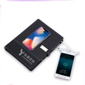 8000mah Personalized Travel Wireless Charging Power Bank with Imitation Leather