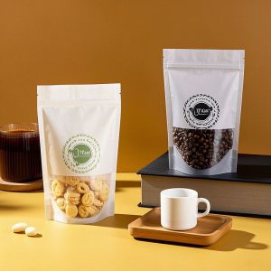 Flat Bottom Bag with Zipper - Stand-Up Airtight Pouches with Reusable Lock Seal