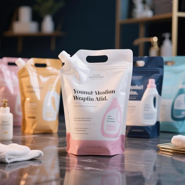 Custom Eco-Friendly Large Spout Reusable Clear Plastic Packaging Bag Pouch with