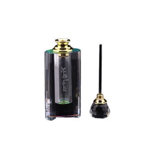 Engraving Surface Refillable Glass Perfume Bottle , Glass Perfume Round Bottle