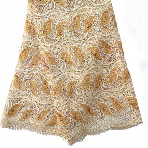 F50279 51"-52" customizable gold african lace fabrics switzerland guipure latest 2015