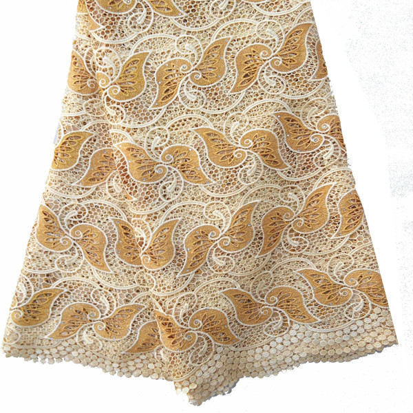 Buy F50279 51&quot;-52&quot; customizable gold african lace fabrics switzerland guipure latest 2015 at wholesale prices