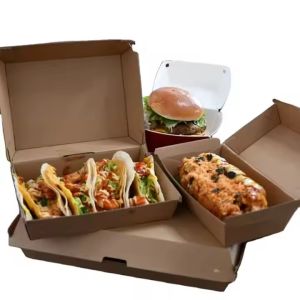 Fast Food Takeaway Customized Biodegradable Burger Paper Packaging Boxes