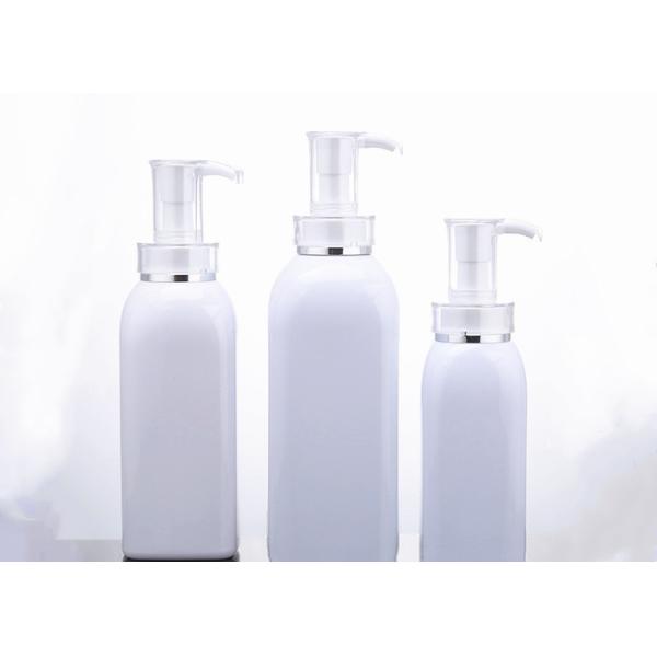500ml White Pump Bottle with Gold Silver Line Cap Cosmetic Pump Bottle for Lotion Cream