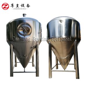 2.9 Meter Height beer Fermentation Tanks , 304 SUS 2000L Conical Beer Fermenter