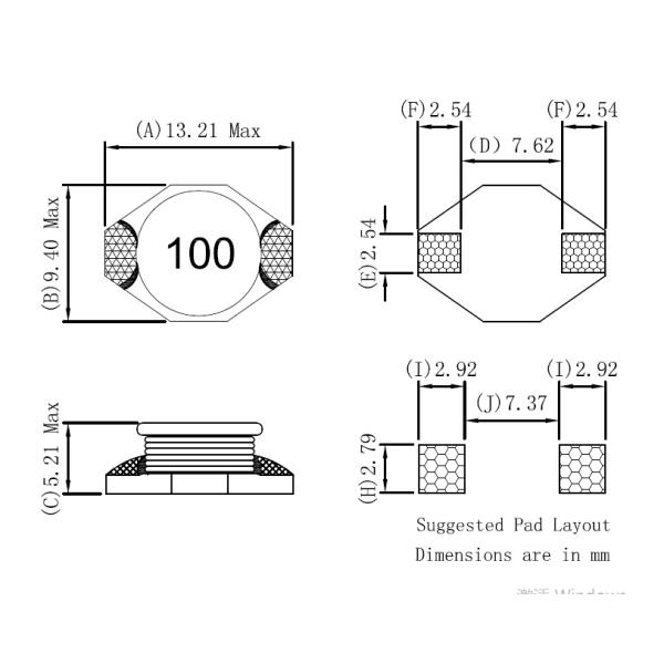 Alloy Powder Ferrite Core Inductor MDR0904SG1R0MC / MDR0904SG1R5MC 13.21x9.4x5.21mm
