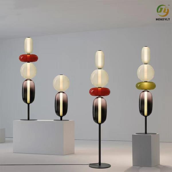 Art Living Room LED Glass Iron Floor Lamp Nordic Sofa Side H160cm