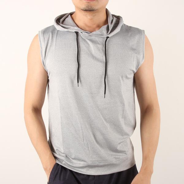 Men'S Casual Sleeveless 4 Way Spandex Hoody Vest