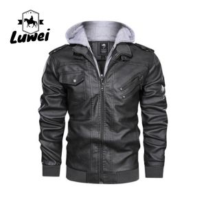 Custom Sport Windbreaker Hooded Utility Water Proof Outwear Motorcycle Parka Pu
