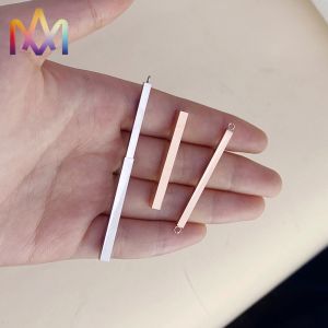 Gold Plated 4x48MM SS304 Horizontal Bar Pendant