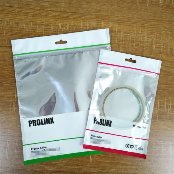 Buy k USB Cable Plastic Pouches Packaging Resealable Mobile Phone Case Bags With Handle at wholesale prices