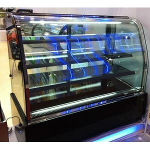 Quality Refrigerated Kitchen Bread Cake Glass Food Display Cabinets AC220 50HZ 580W for sale