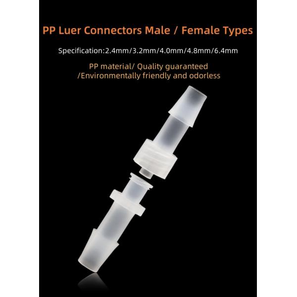 Internal/External Threaded Luer Lock Adapter Male/Female Luer Lock to Tube Connector