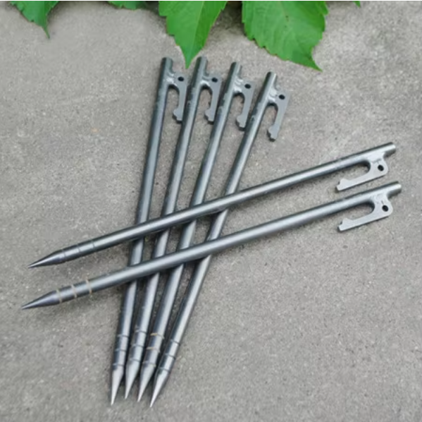 Quality Titanium Tent Pegs TC4 Sturdy Slightweight V Shape 240mm Length for sale