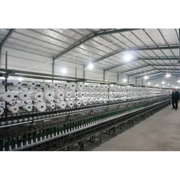 Anti Pilling Ne 21 Virgin Polyester Spun Yarn For Kintting Fabric , Single / Double Type