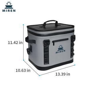 Insulated 24 Can Cooler Bag With Front Pocket Hypalon Material