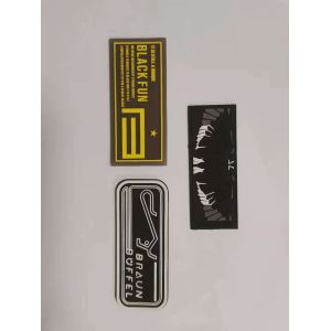 Design 3D Logo Patches Custom Embossed Motif Rubber Silicone Patch Badges For