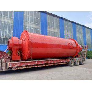 Red Industrial Grinding 7t/H Copper Ball Mill Horizontal Machines For Mining