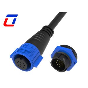 China 9 Pin Data Connector  M19 IP67 Waterproof Connector For LED on sale