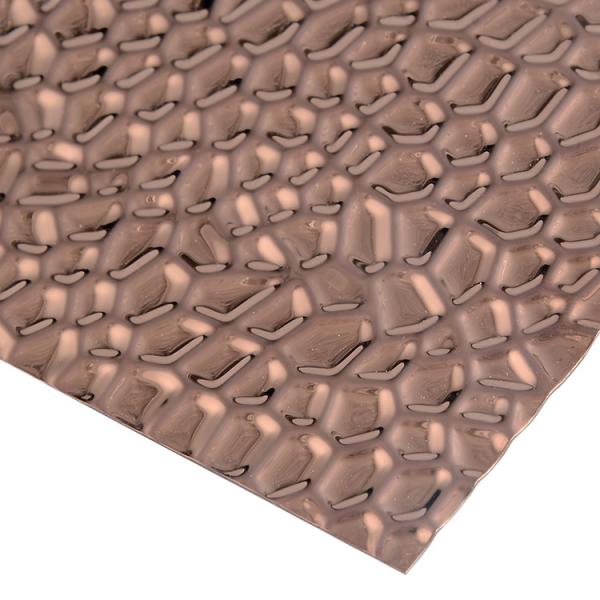 304 Rose Gold Mirror Stamped Plate 3D Pattern Stainless Steel Matel For KTV