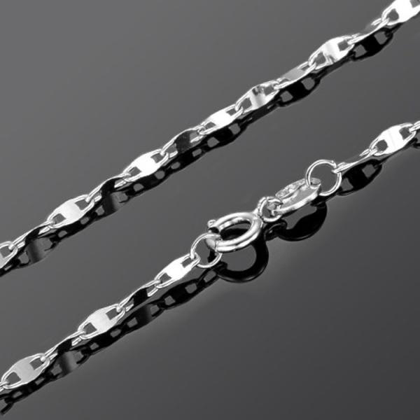 Fine Jewelry 18K White Gold Chain Women Necklace 16 inches (NG0115)