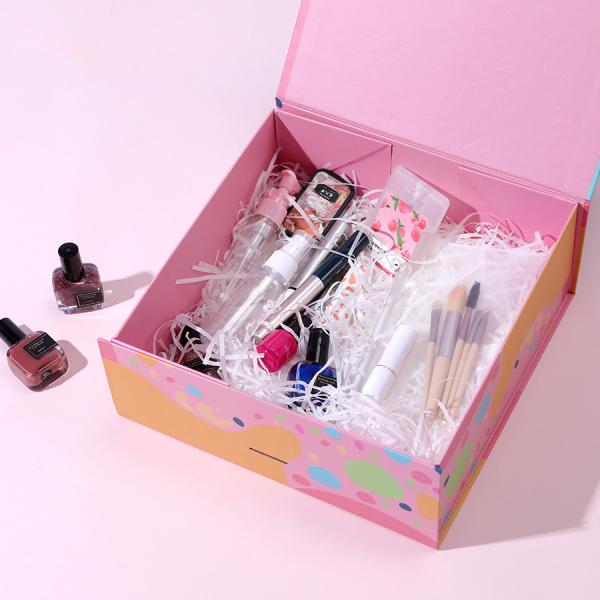 Custom Glossy Lamination Cosmetic Hair Folding Magnetic Packaging Box with