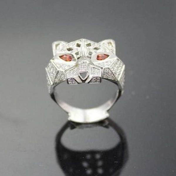 Buy Women Jewelry Lion Sstyle 925 Silver Cubic Zircon Ring (F01) at wholesale prices