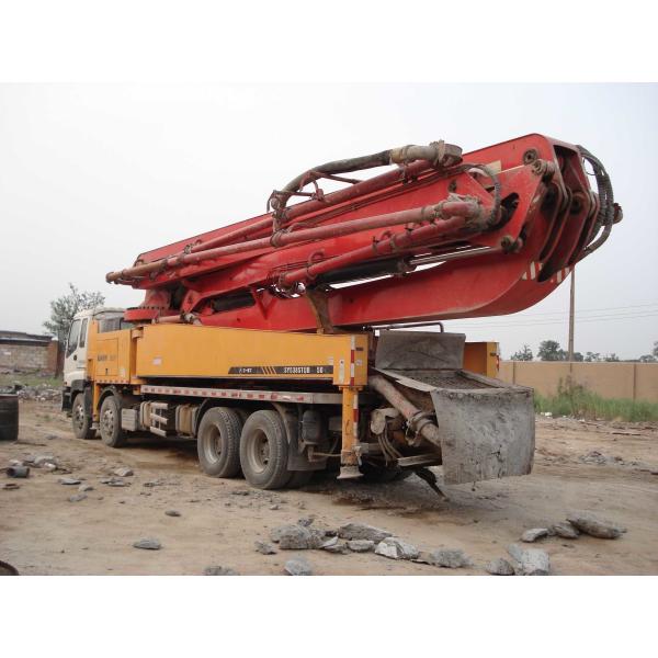 Automatic Throttle Controller Concrete Pump Truck With Mixer Power System