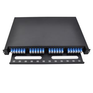 1U 19 Inch Fiber Optic Distribution Box Rack Mount Cold Rolled Steel 1.2T