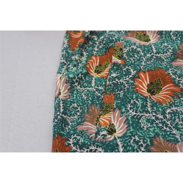 Custom Printed Fashion Ladies Blouse Cotton / Spandex Women'S Clothing Blouses