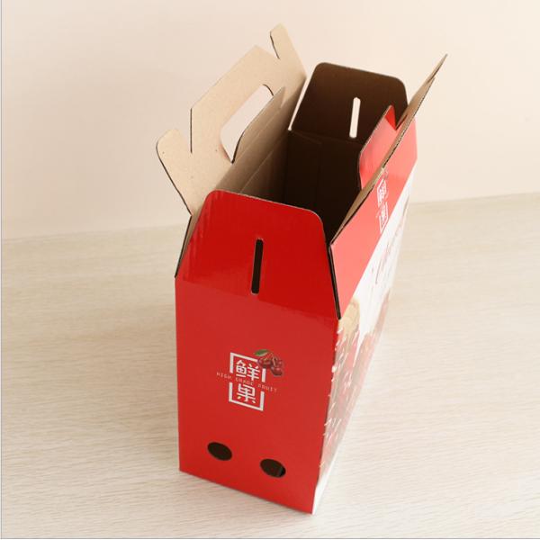 4 Color Printing Custom Corrugated Boxes 22X18X0.4 Cm For Fruit Packaging