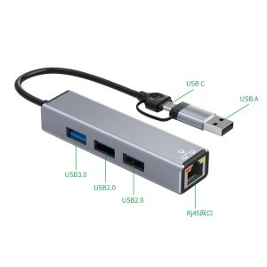 Compact USB C Hub Adapter Laptop Usb Port Expander Usbc Hub For Fast Data