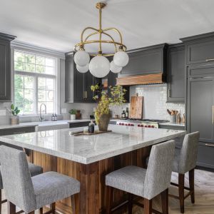 Lacquer Dark Grey Shaker Kitchen Cabinets With White Countertops
