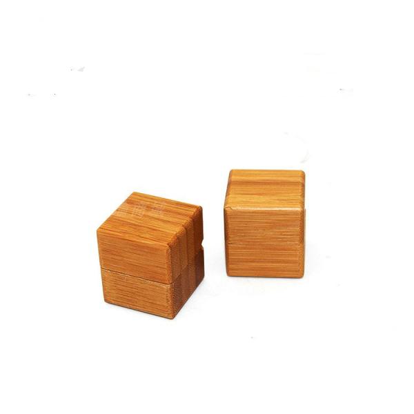 Buy 5g Cosmetic Case Bamboo Makeup Pressed Powder Eye Shadow With Mirror Squre at wholesale prices