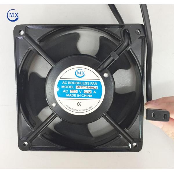square axial brushless fan with specical connetor size of 120mm X 38mm 12cm ball bearing 220V AC for air cooling